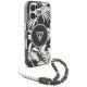 3. Guess Palm Trees Triangle Pearl Strap MagSafe iPhone 16 Hülle Schwarz