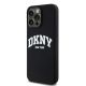 2. DKNY Liquid Silicone Weiß bedrucktes Logo MagSafe-Hülle für iPhone 15 Pro Max – Schwarz
