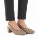 5. Damen-Pumps mit durchbrochenem Muster und Riemen, beige, Jezzi ASA212-8