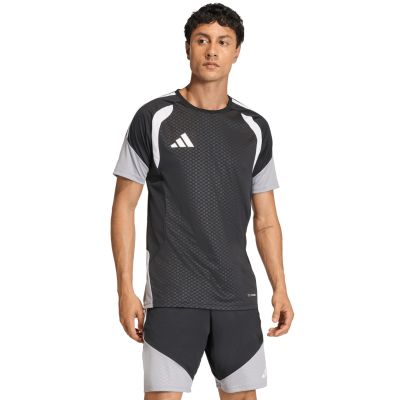 adidas Tiro 26 Wettkampf-Trainingsjersey für Herren, schwarz, grau und weiß, JX4254
