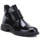 Schwarze Lackleder-Ankle-Boots für Damen, Modell M.Daszyński MR2501