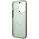 7. Guess Silikon Logo Plate MagSafe Hülle für iPhone 14 Pro Max – grün