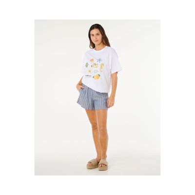 4. RIP CURL Damen Poolside Heritage T-Shirt Weiß