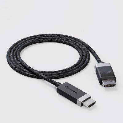 2. ALOGIC FUDPHD2-SGR 2m DisplayPort HDMI-Kabeladapter Schwarz, Grau
