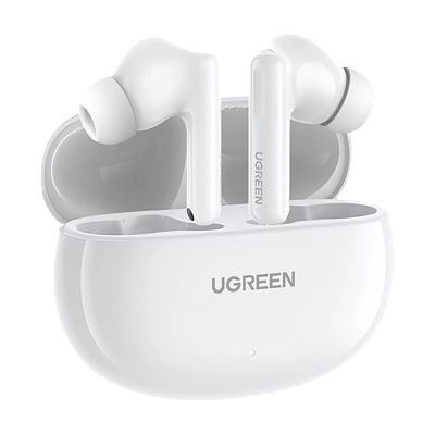 2. Ugreen HiTune T6 kabellose Kopfhörer mit ANC-Funktion + USB-A – USB-C-Kabel – Weiß