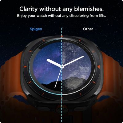 11. Spigen Glas.TR EZ Fit gehärtetes Glas für Samsung Galaxy Watch Ultra (47 mm) – klar (2er-Pack)