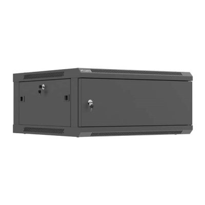 29. LANBERG Wandregalschrank 19" 4U 600X600 Schwarze Metalltür (Bausatz)