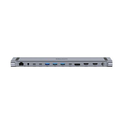 3. UNITEK KVM-Dockingstation mit 2x HDMI, 1x DP 4K, USB-C, MST, HDMI 2.0 und Standfuß