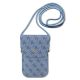 Guess GUOWBP4SNSB Handtasche – blaues 4G Metal Script Logo