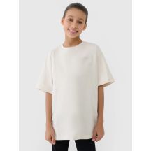Mädchen-Oversize-T-Shirt, einfarbig, Größe 4F 4FJWSS25TTSHF1851-12S