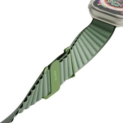 4. Puro Extreme Nylonarmband für Apple Watch 42 / 44 / 45 / 49 mm – Dunkelgrün