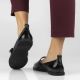 6. Schwarze Damen-Ballerinas aus Leder mit Gürtel, Filippo DP7742