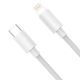 3. Baseus Simple Wisdom Lightning / USB-C Kabel 20W 1,5 m 2 Stück - Weiß