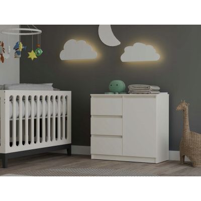 11. Kommode mit 1 Tür und 3 Schubladen, Kaschmir-Set