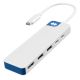 HYPER HD4101BUGL USB Typ-C Dockingstation Blau, Weiß