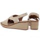 4. Beige Sergio Leone SK297 Damen-Keilsandalen aus Leder