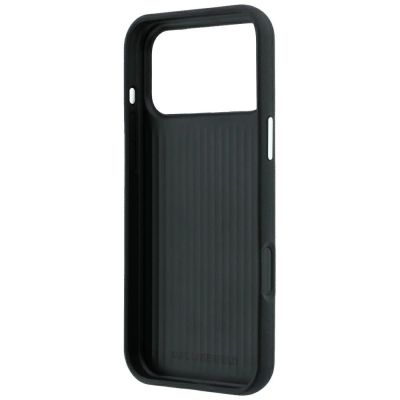 7. Karl Lagerfeld Saffiano Hülle mit Karl & Choupette Köpfen Pins & Logo für iPhone 18 Pro Max / 17 Pro Max - Schwarz