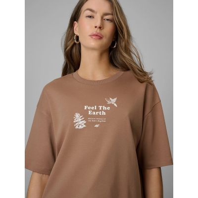 4. Damen-T-Shirt mit Aufdruck, regulär, Größe 4F 4FRSS26TTSHF3704-83S