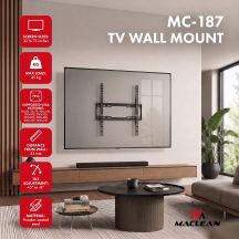 MACLEAN TV-HALTERUNG / -AUFHÄNGER 32-75'' MACLEAN TV-HALTERUNG / -AUFHÄNGER, MAX. VESA 400X400, 32-75", BIS ZU 45KG, SCHWARZ, NEIGUNGSVERSTELLBAR