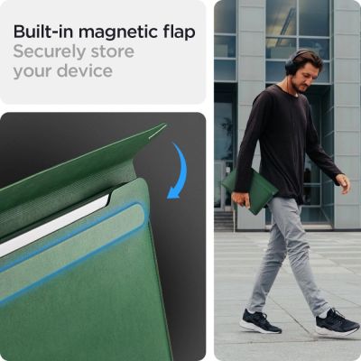 9. Spigen Valentinus-Tasche für einen 15-16-Zoll-Laptop – grün