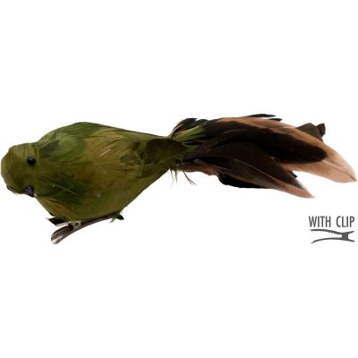 Dekorativer Vogel auf einer grünen Kugel-Clip