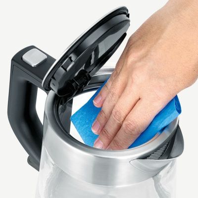 5. SEVERIN Wasserkocher, Glas und Stahl, Fassungsvermögen 1 l, verdeckte Heizung, Antikalkfilter, Kontrollleuchte, Leistung 2200 W WK3468