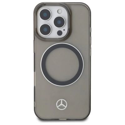 3. Mercedes Silver Ring MagSafe Hülle für iPhone 16 Pro – Schwarz