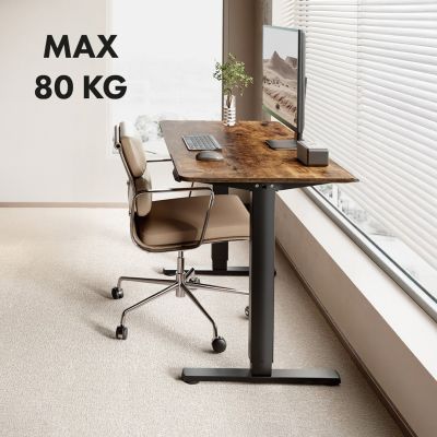 6. ERGO OFFICE ELEKTRISCHER SCHREIBTISCH, HÖHENVERSTELLBAR BIS 1160 MM, MAX. 80 KG, OHNE TISCHPLATTE, FÜR ARBEIT IM SITZEN UND STEHEN, SCHWARZ ER-400 B