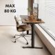 6. ERGO OFFICE ELEKTRISCHER SCHREIBTISCH, HÖHENVERSTELLBAR BIS 1160 MM, MAX. 80 KG, OHNE TISCHPLATTE, FÜR ARBEIT IM SITZEN UND STEHEN, SCHWARZ ER-400 B
