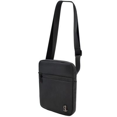 2. Umhängetasche P8312-0 aus PU, schwarz, SEMI LINE