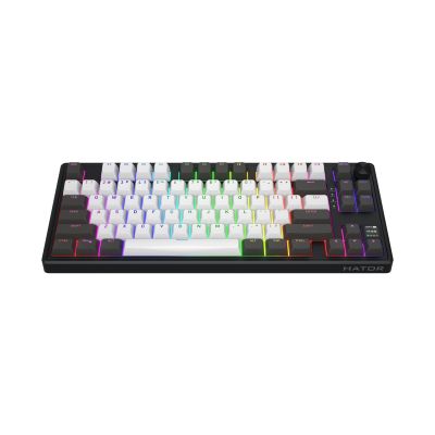 16. HATOR Skyfall Pro Wireless 80 Gaming-Tastatur USB + RF Wireless + Bluetooth QWERTZ US Englisch Schwarz, Grau