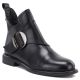 Schwarze Damen-Lederstiefeletten Artiker 59C1200