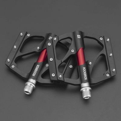 4. Rockbros 2020-12BBK Plattform-Fahrradpedale aus Aluminium – Schwarz