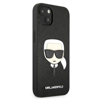 4. Karl Lagerfeld KLHCP13SSAKHBK iPhone 13 mini 5,4" czarny/black hardcase Saffiano Ikonik Karl's Head