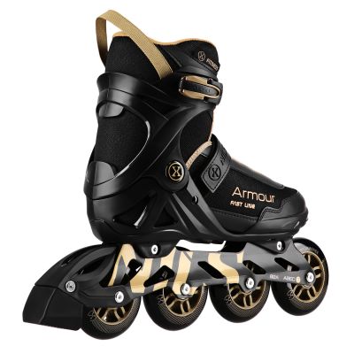 3. NILS Extreme NA22151 ARMOUR Rollschuhe, schwarz und gold, Größe 44