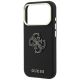 6. Guess Grained & Big Resin Logo Case für iPhone 18 Pro / 17 Pro - Schwarz