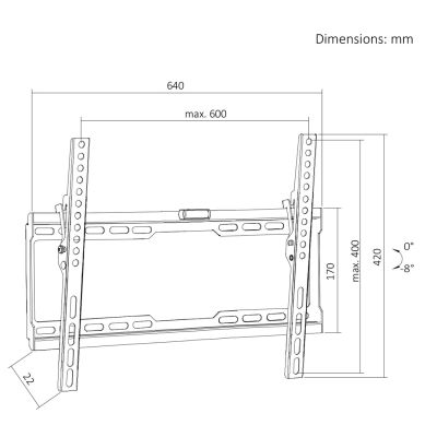 4. MACLEAN TV-HALTERUNG / -AUFHÄNGER 37-86'' MACLEAN TV-HALTERUNG / -AUFHÄNGER, MAX. VESA 600X400, 37-86", BIS ZU 45KG, SCHWARZ, NEIGUNGSVERSTELLBAR