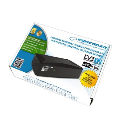 4. ESPERANZA DVB-T2 Tuner H.265/HEVC EV108R