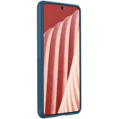 6. Nillkin Super Frosted Shield Pro robuste Schutzhülle für Samsung Galaxy A73 blau