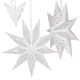 PAPIERDEKORATION STERN 45 CM 9 ARME WEISS