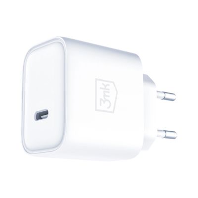 18. 3mk Rayo Ladegerät 20W PD3.0 PPS USB-C Wandladegerät + USB-C / USB-C 3A 60W Kabel - Weiß