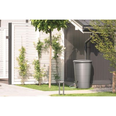 5. Regenwassertank, glatt, 160 l, glatt, grau