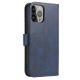 4. Brieftaschen-Hülle mit Ständer für iPhone 15 Pro Magnethülle – Blau