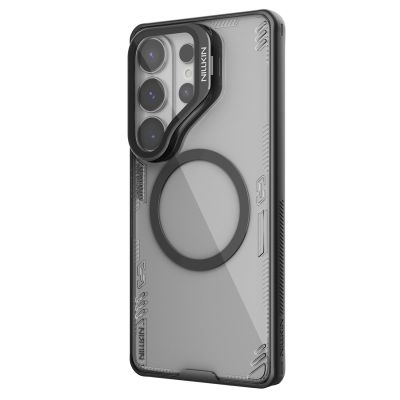 2. Nillkin Iceblade Prop Magnetische Hülle mit Kameraabdeckung und Ständer, kompatibel mit MagSafe für Samsung Galaxy S26 Ultra – Transparent Schwarz