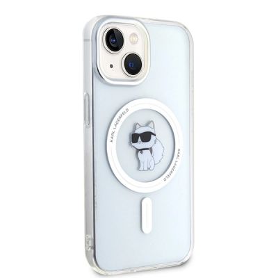 4. Karl Lagerfeld IML Choupette MagSafe Hülle für iPhone 15 – transparent