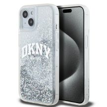 DKNY Liquid Glitter Big Logo Hülle für iPhone 15 / 14 / 13 – Weiß