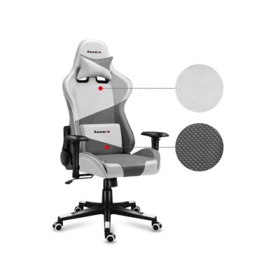 29. Huzaro Force 6.2 Gaming-Stuhl aus weißem Netzgewebe