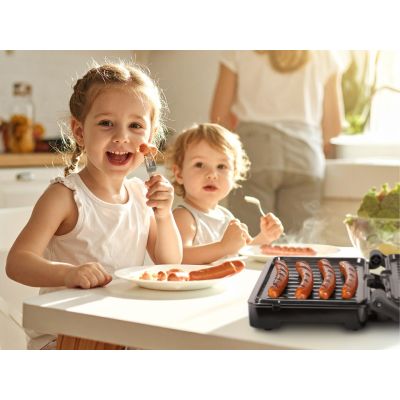 10. ELDOM KONTAKTGRILL GK110 800W SCHWARZ UND SILBER