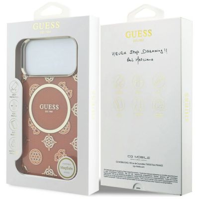 8. Guess IML Peony Dot MagSafe Hülle für iPhone 17 Pro Max – Orange