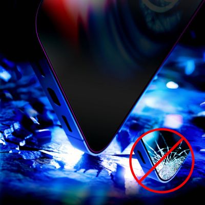 15. 9H-gehärtetes Glas mit 3MK HardGlass Max Sichtschutzfilter für iPhone 15 Pro